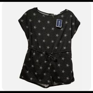 Antistar - Women’s XS Shorts Romper - Gray w/ White Stars